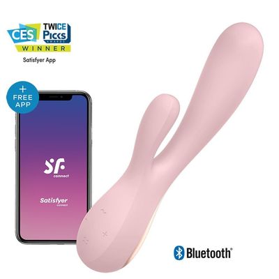 Vibromasseur rabbit connecté Mono Flex Satisfyer 3 coloris