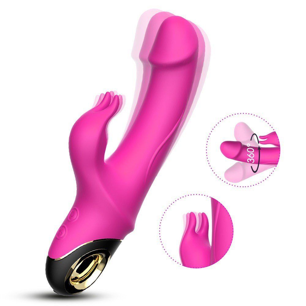 Vibromasseur Rabbit rose 9 modes de vibrations puissantes