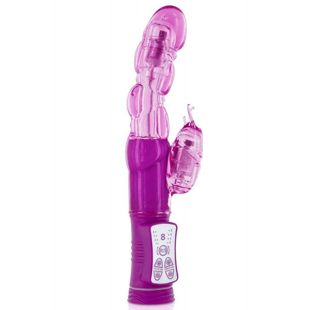 Vibromasseur rabbit tête rotative USB