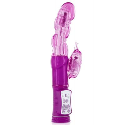 Vibromasseur rabbit tête rotative USB