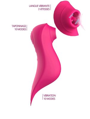 Vibromasseur stimulateur 3 en 1