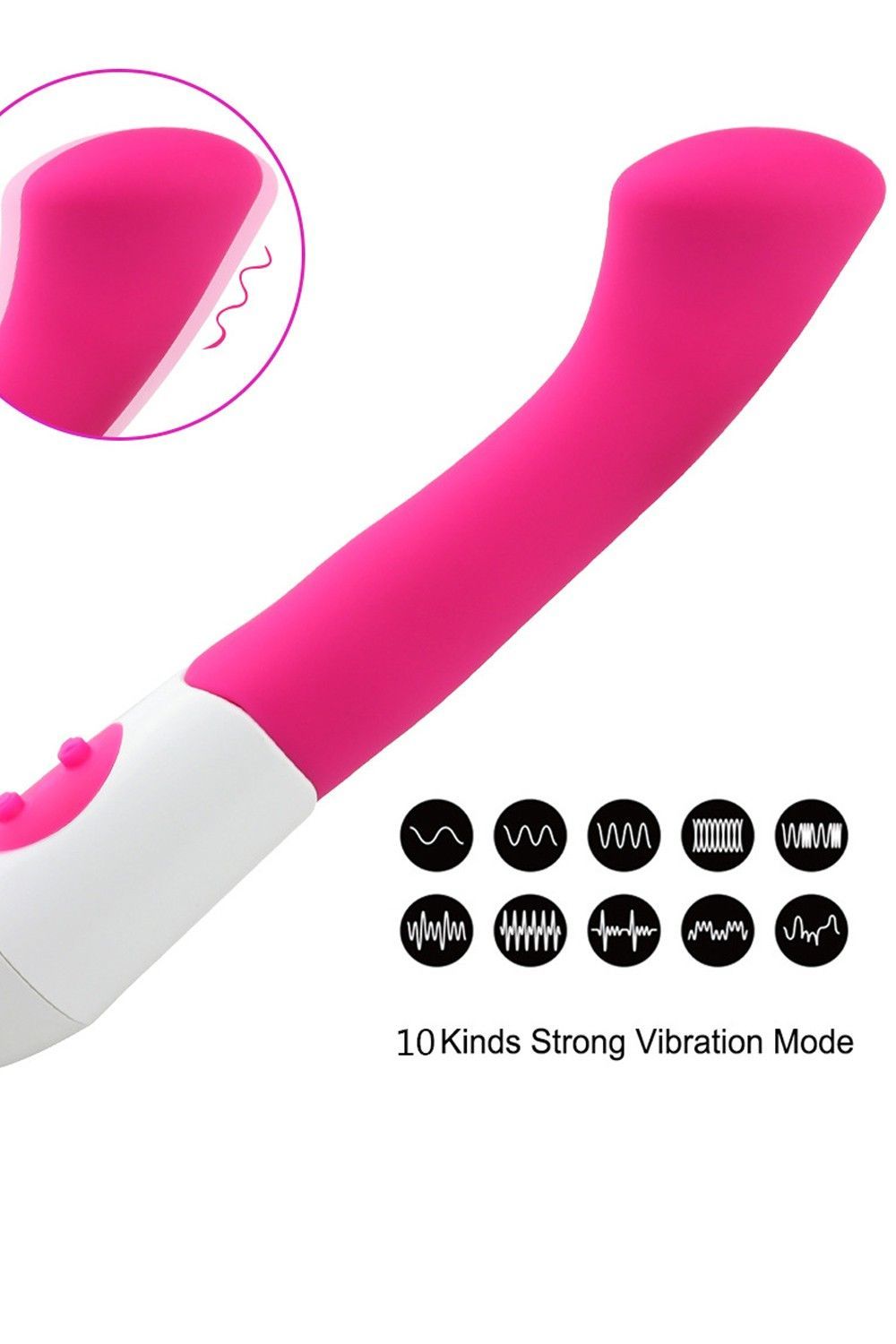 Vibromasseur rose tête plate spécial point G