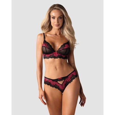 Tulia Ensemble 2 pcs - Noir et Fuchsia Normal et Ouvert