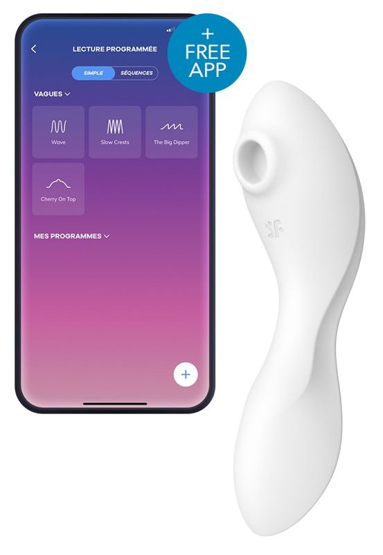 Stimulateur de clitoris connecté Curvy trinity 5+ Satisfyer
