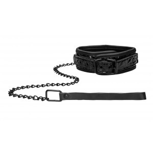 Collier et Laisse Luxury, Rouge ou Noir