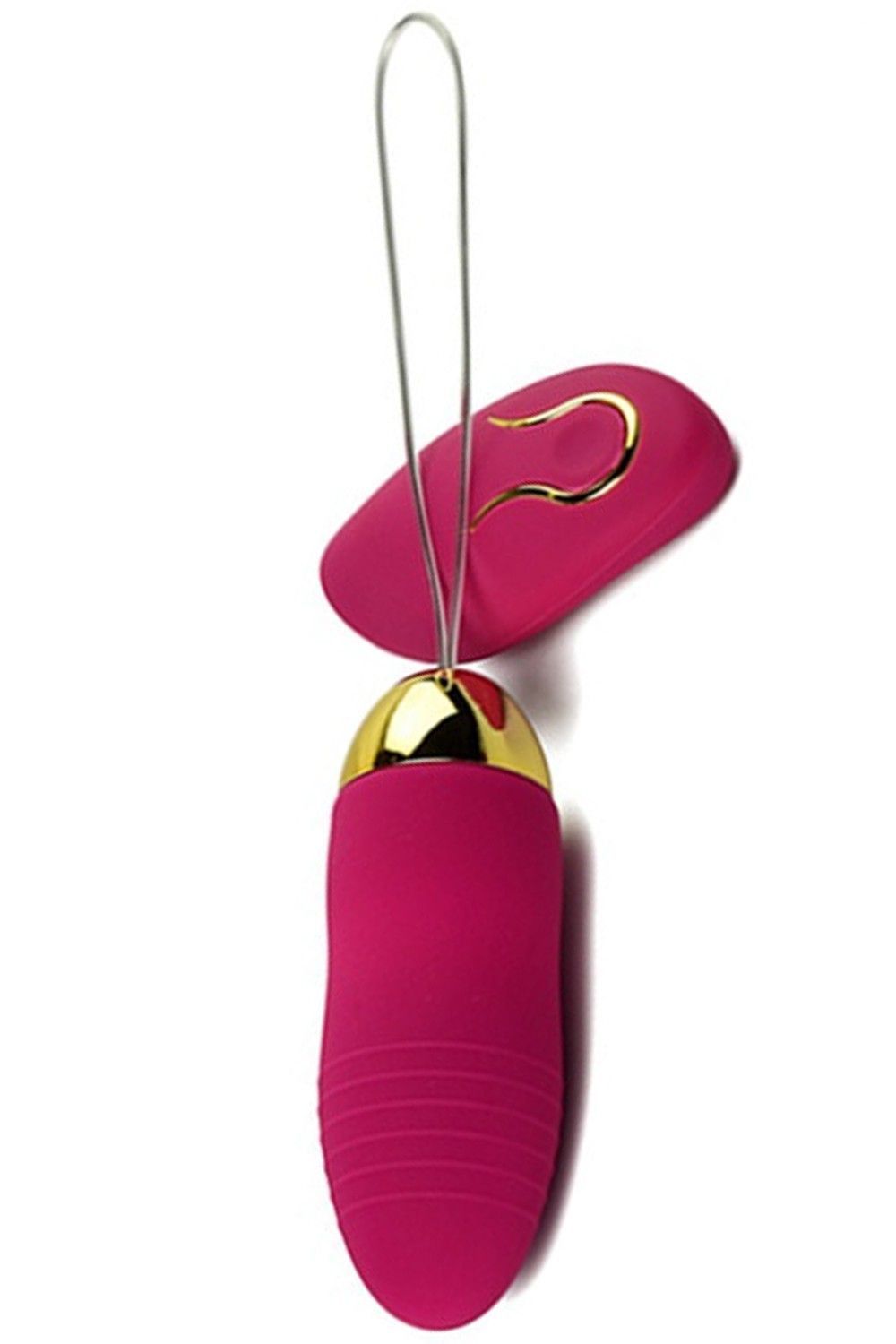 Oeuf vibrant rose et doré avec télécommande