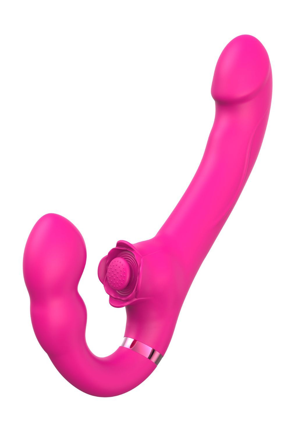 Vibromasseur ROSEA Strap-on Triple Action Télécommandé Vibromasseur ROSEA Strap-on Triple Action Télécommandé