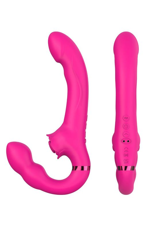 Vibromasseur ROSEA Strap-on Triple Action Télécommandé