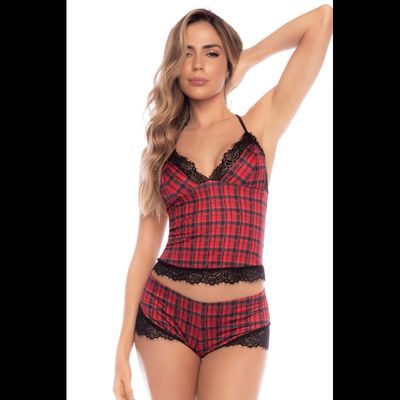 Ensemble 2 pièces imprimé écossais