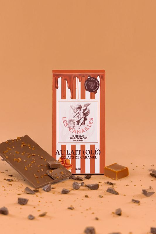 Chocolat au lait éclats de caramel - Tablette 100g