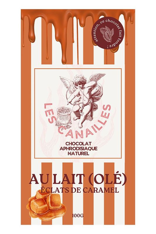 Chocolat au lait éclats de caramel - Tablette 100g
