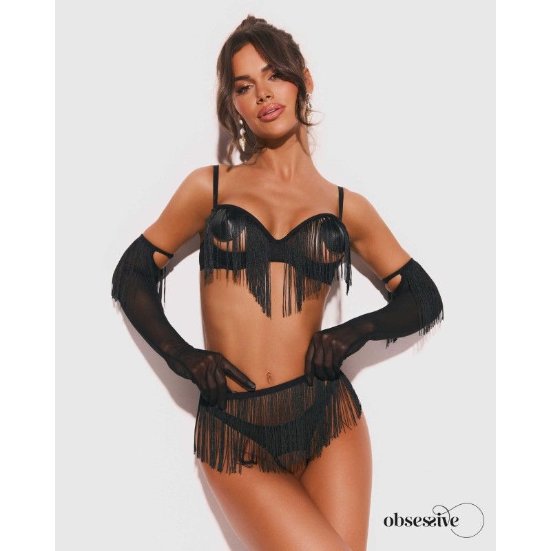 Rossay ensemble ouvert 4 pièces - Noir