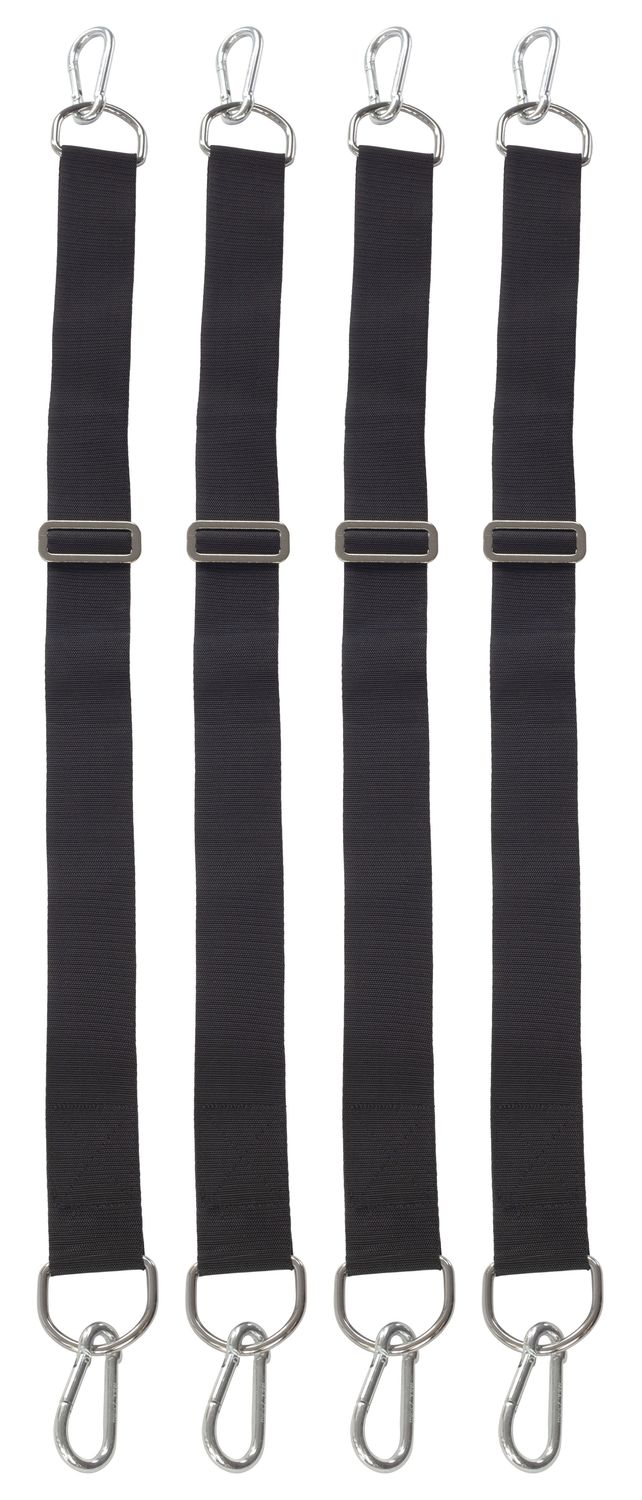 Set 4 Bandes Ajustables Polyester 1m avec Mousquetons Sling
