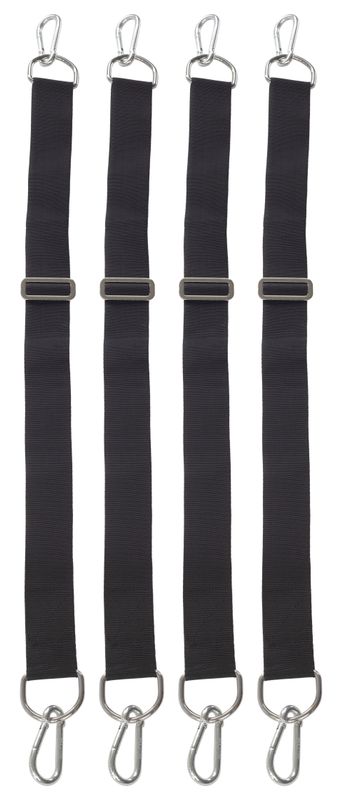 Set 4 Bandes Ajustables Polyester 1m avec Mousquetons Sling