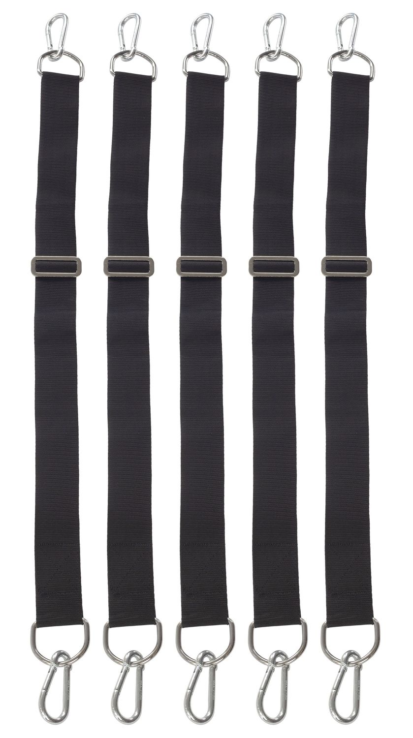 Set 5 Bandes Ajustables Polyester 1m avec Mousquetons Sling