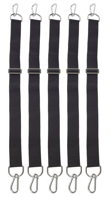 Set 5 Bandes Ajustables Polyester 1m avec Mousquetons Sling