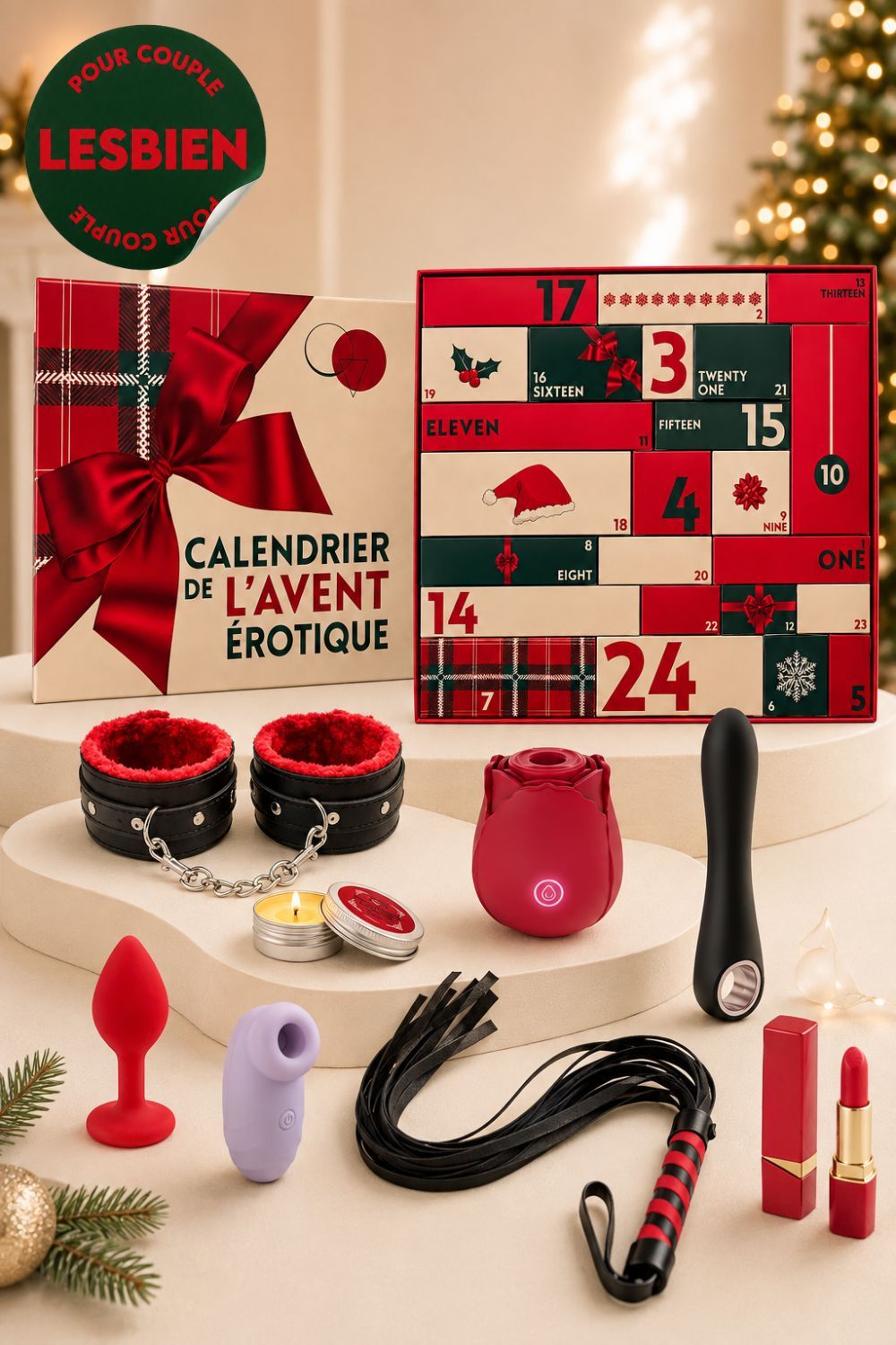 Calendrier de l’Avent érotique 24 surprises pour couple lesbien 2026 Calendrier de l’Avent érotique 24 surprises pour couple lesbien 2026