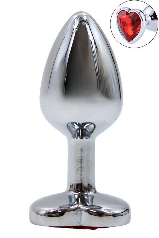 Plug bijou coeur en aluminium bijou rouge Small LOVELY