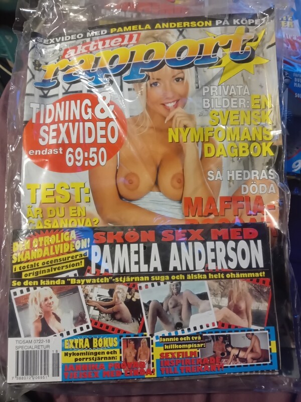 Aktuell rapport 18 .1998.+vhs pamela Anderson sextape sextape..new