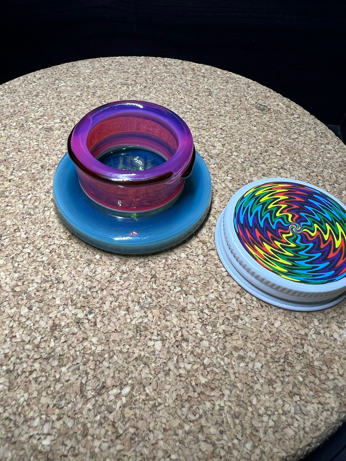 Low Profile Jar Made By Fancy Yancy Glass