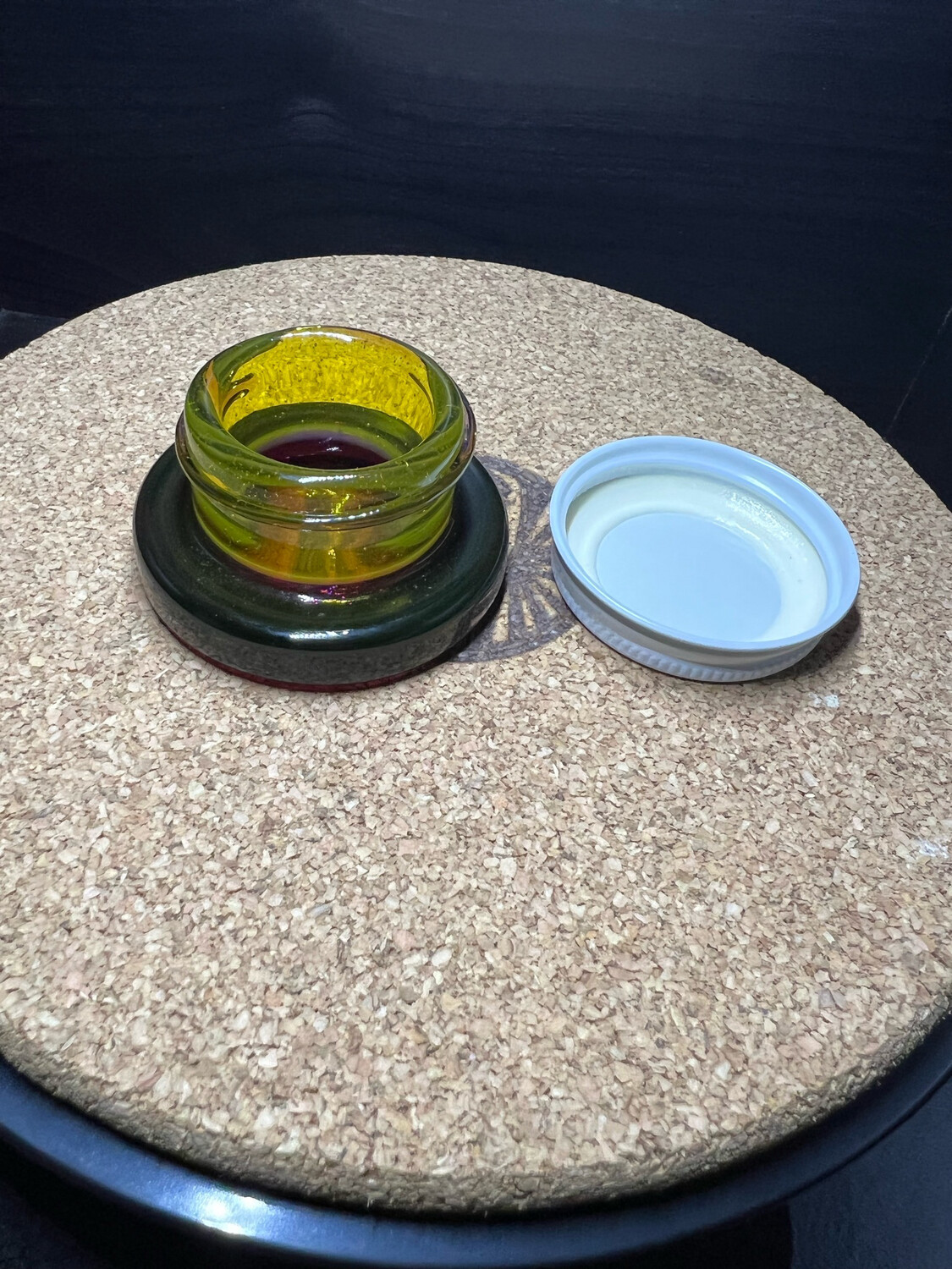 Low Profile Jar Made By Fancy Yancy Glass