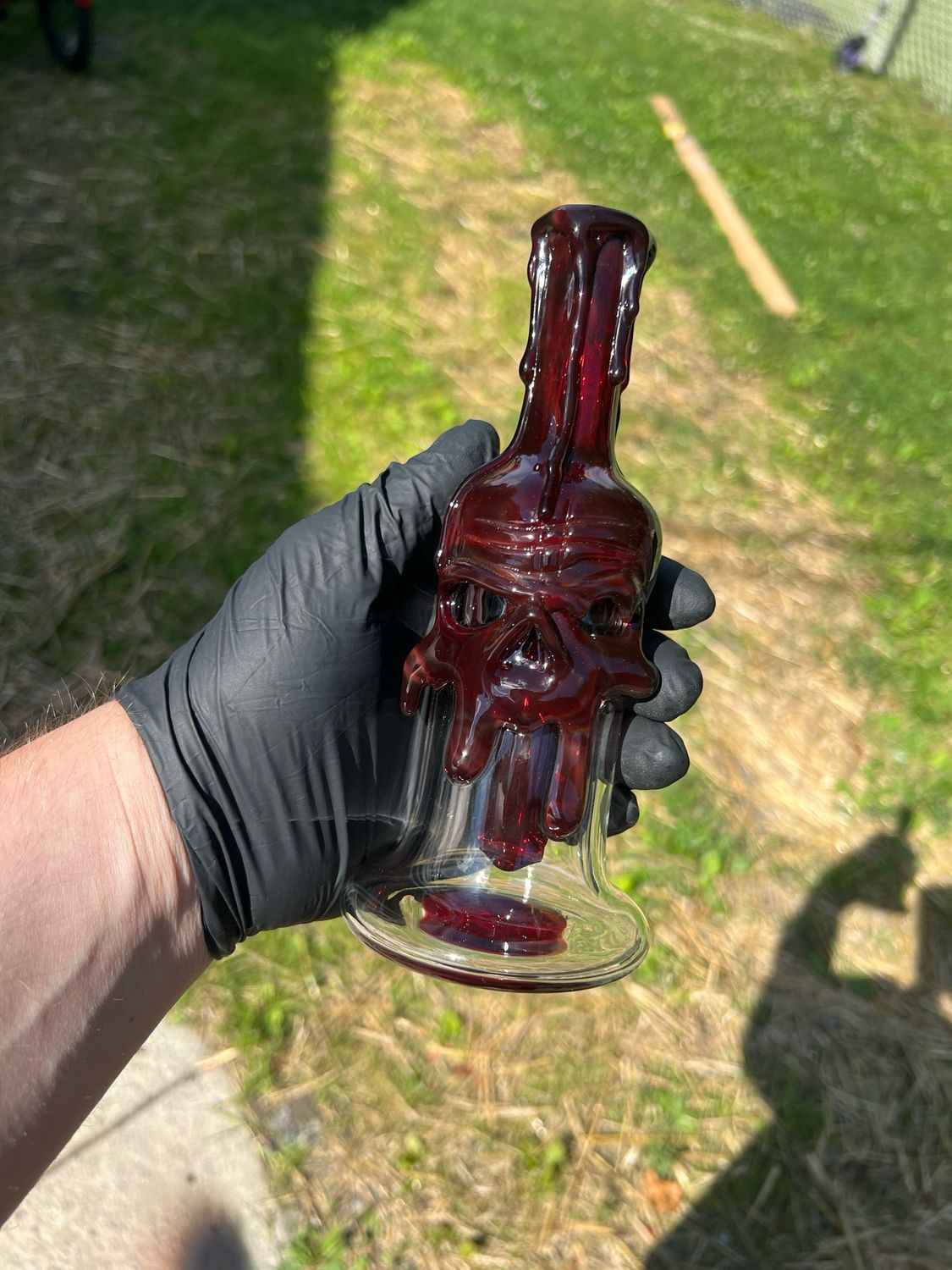 Pedro Grime Skull Drip Rig Set. Comes With Matching Carb Cap And Removable Flame Dabber.