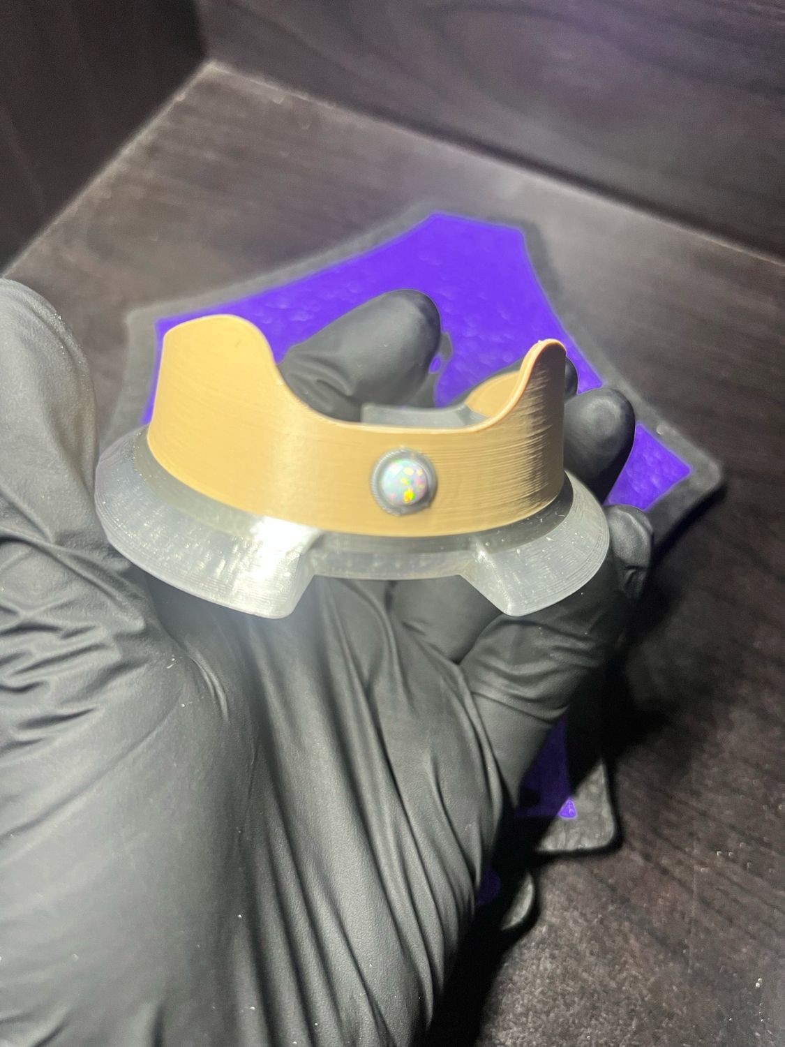 Puffco Pro 3DXL Stabilizing Base From The Daboratory With White Opal Inlay