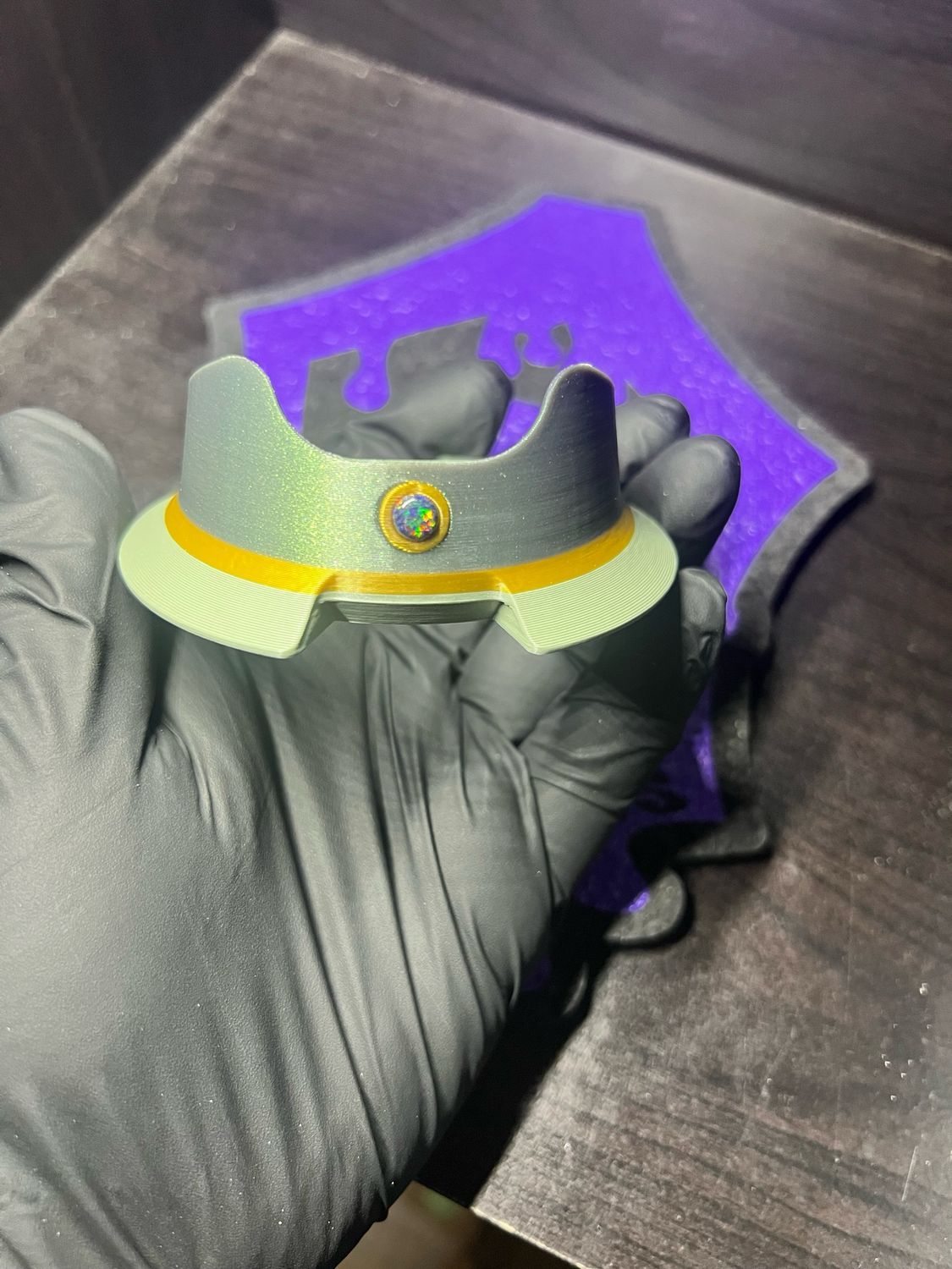 Puffco Pro 3DXL Stabilizing Base From The Daboratory With Black Opal Inlay
