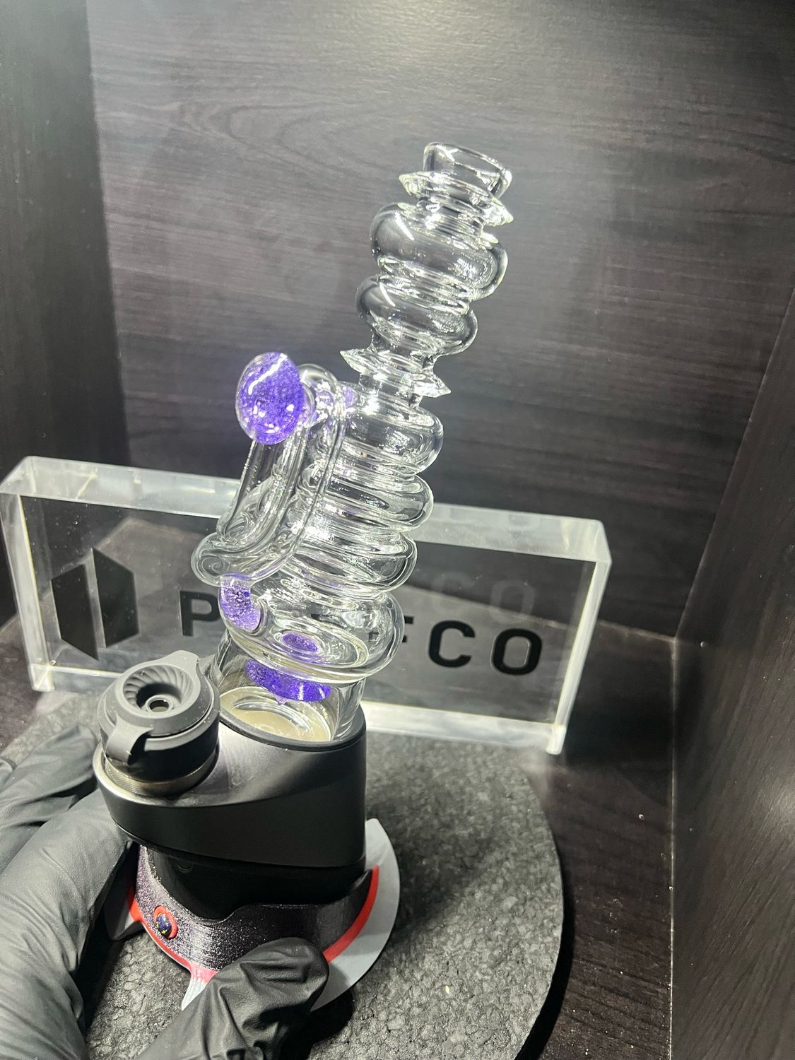 Terp Cyclone Puffco Peak Attachment With Purple Lollipop Accents By Philpot