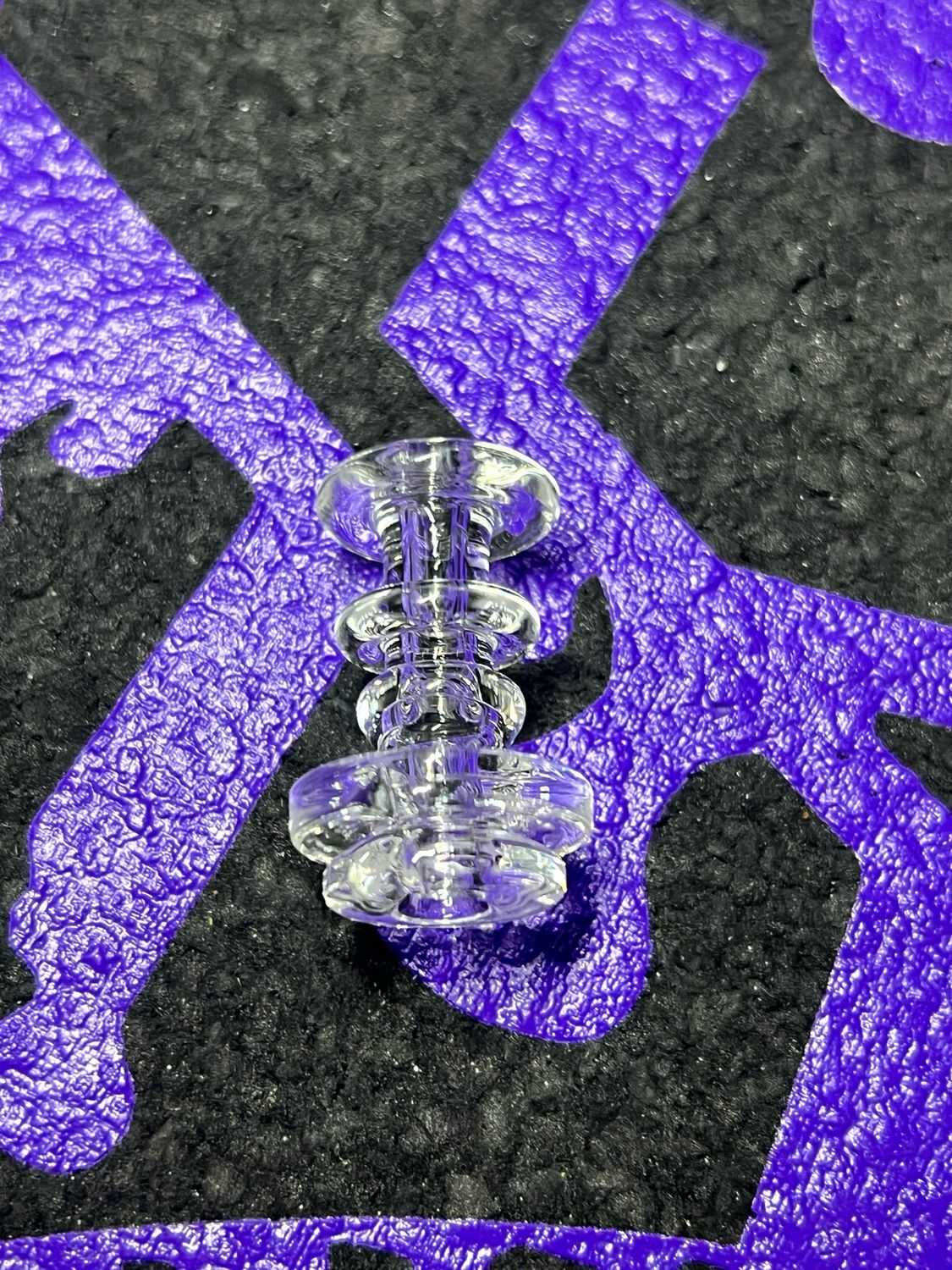 Charlie Shaw Glass Puffco Pivot Mouthpiece***Spins Pearls