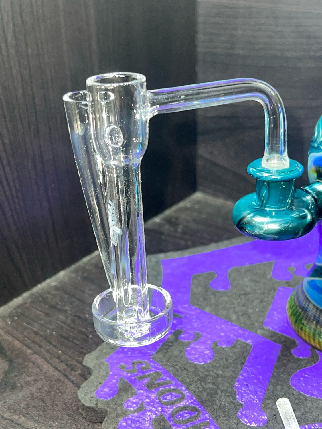 (14mm/90)Nastee Glass Terp Slide Comes With Two Pillars 1 Surfaced Enhanced 1 Straight Slapper