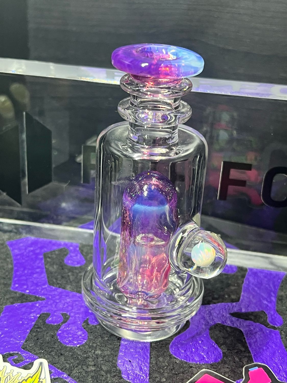 Snook Glass X Charlie Shaw Puffco Attachment With 8mm Opal (3 Hole Dome Style Perc)