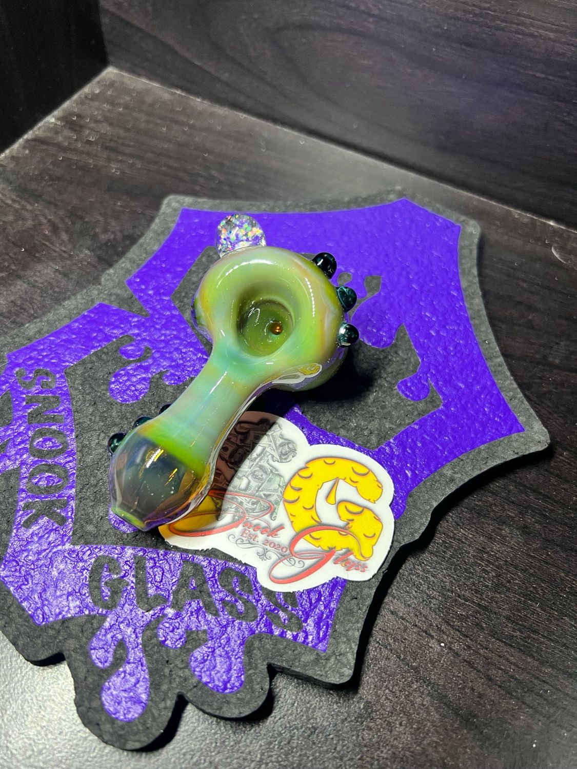 Snook Glass Spoon With Floating Opal