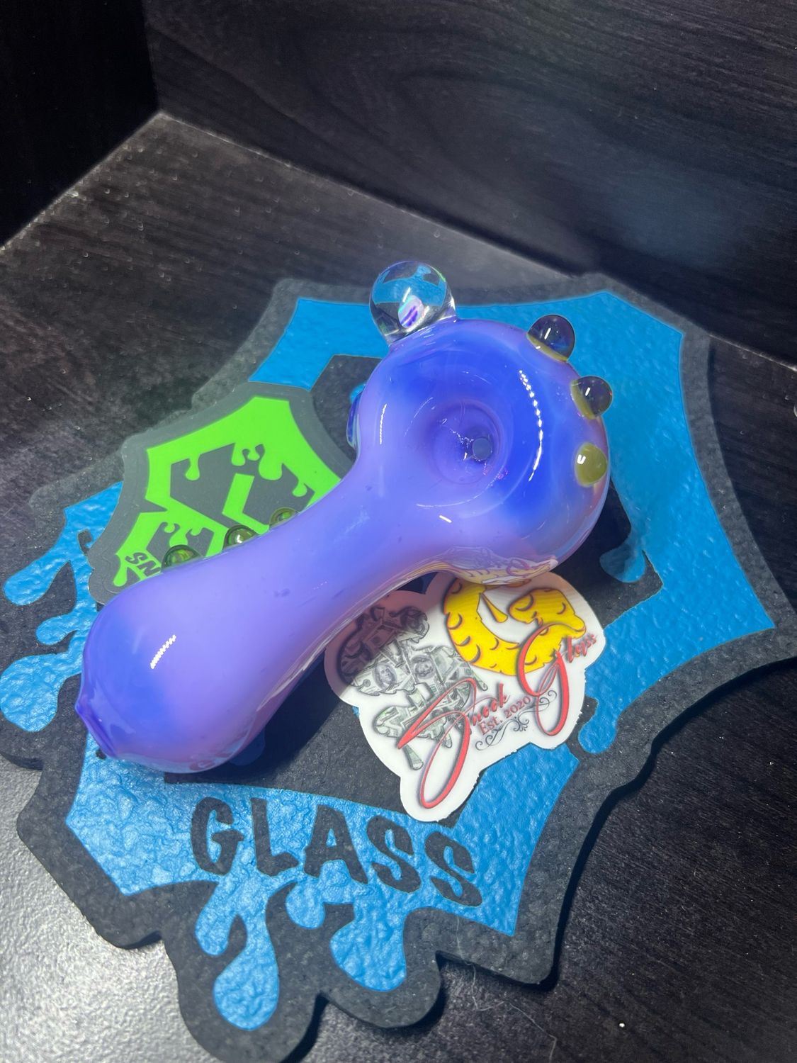 Snook Glass Neo Opal Spoon With Floating Opal