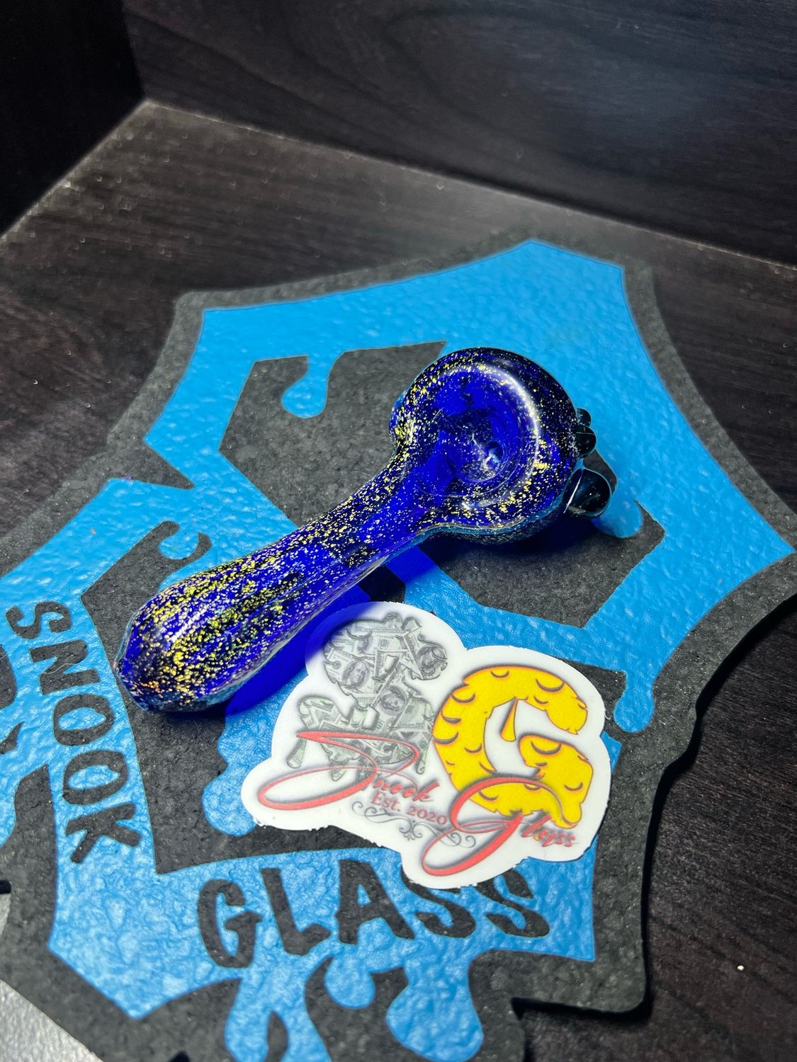 Snook Glass Gold Dichroic Spoon