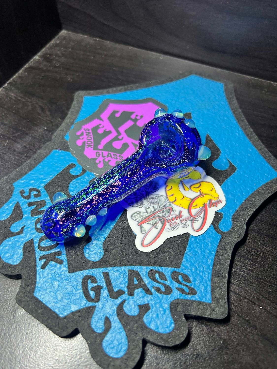 Snook Glass Watermelon Dichroic Spoon
