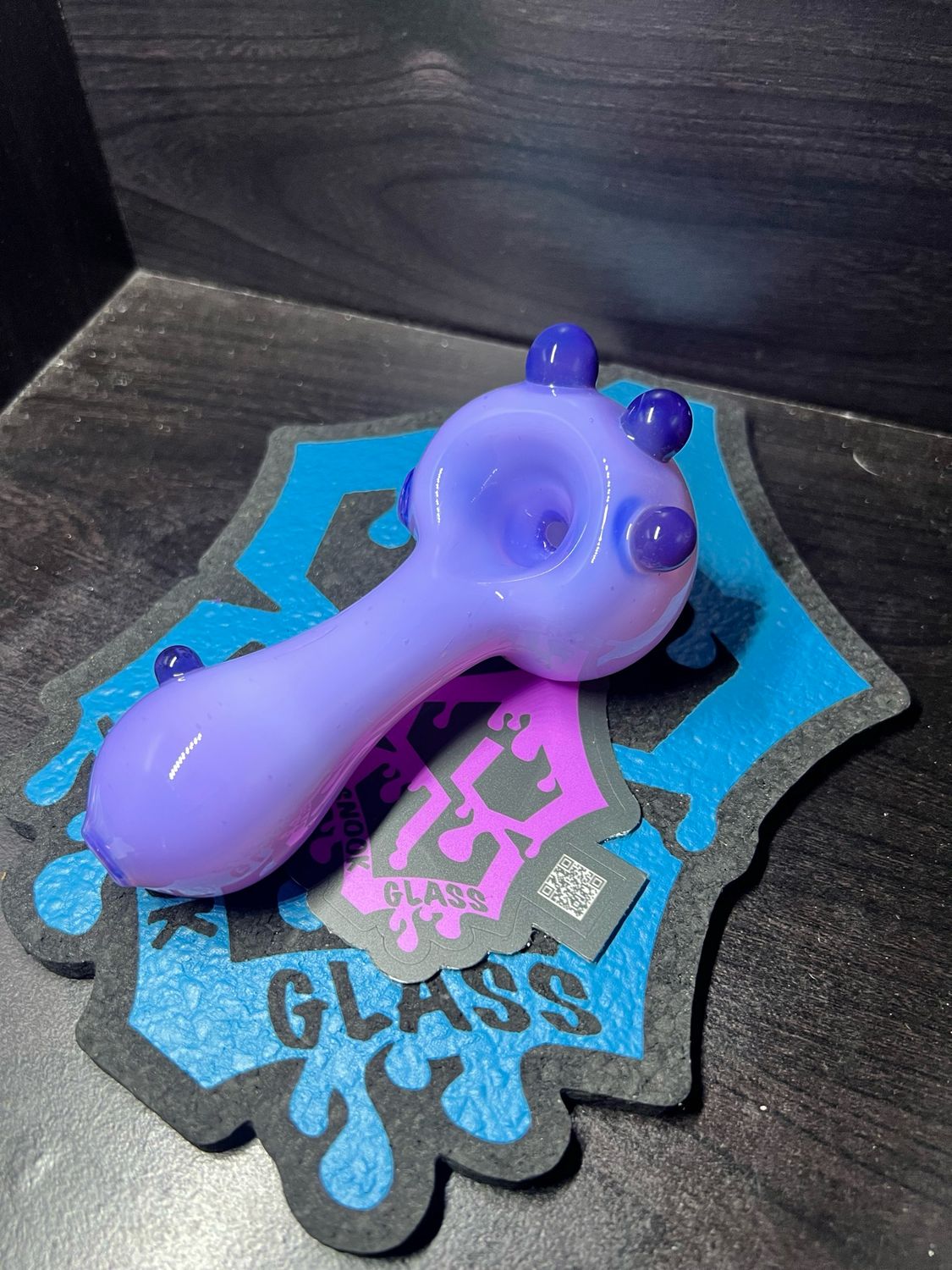 Snook Glass Neo Opal Spoon With Wildberry Accents