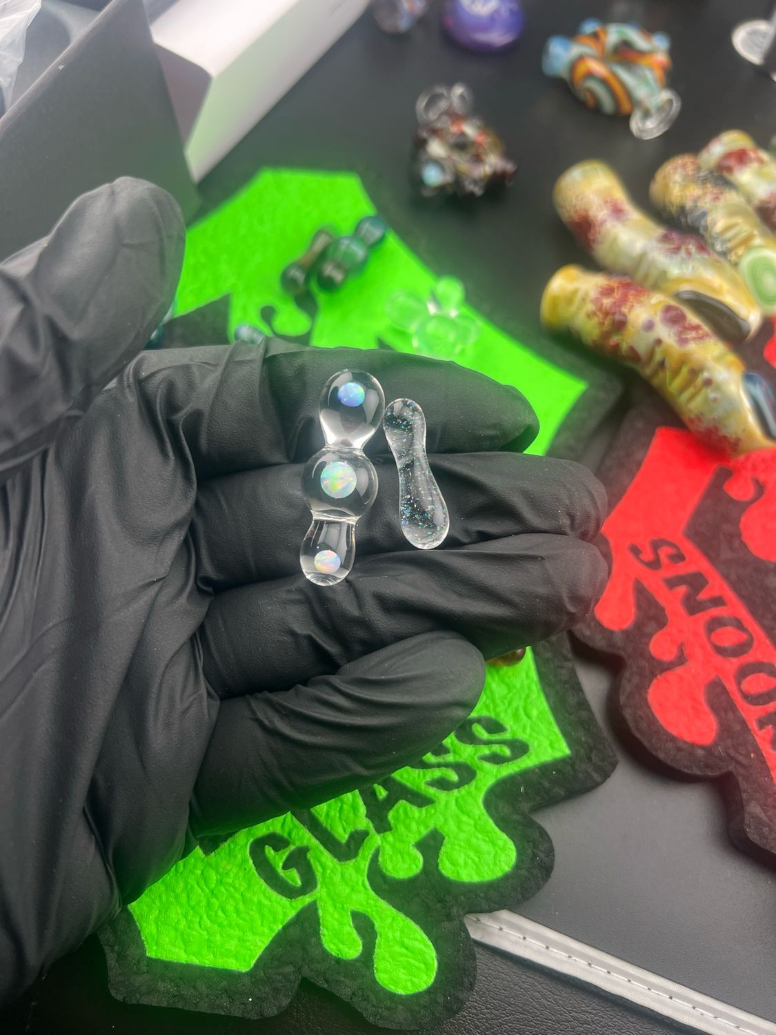 Triple Opal Drip Tip Control Tower Cap And Pillar.