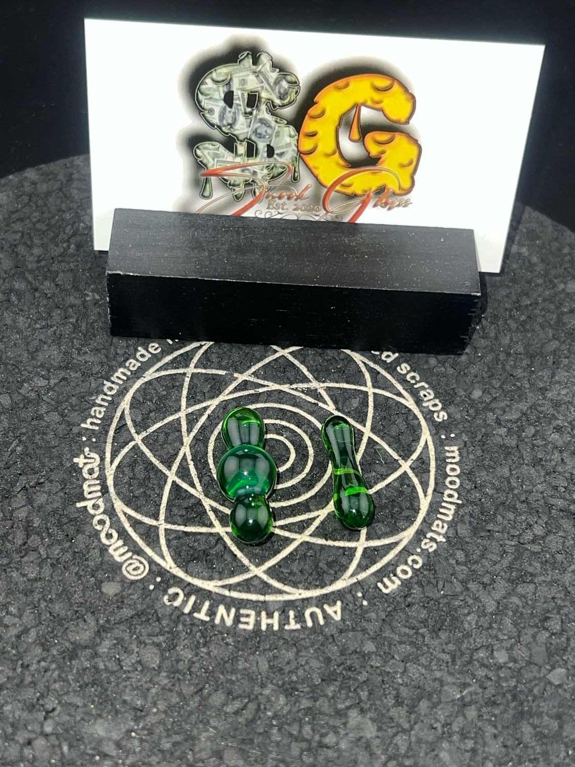 Transparent Green Control Tower Drip Tip Cap/Pillar Set