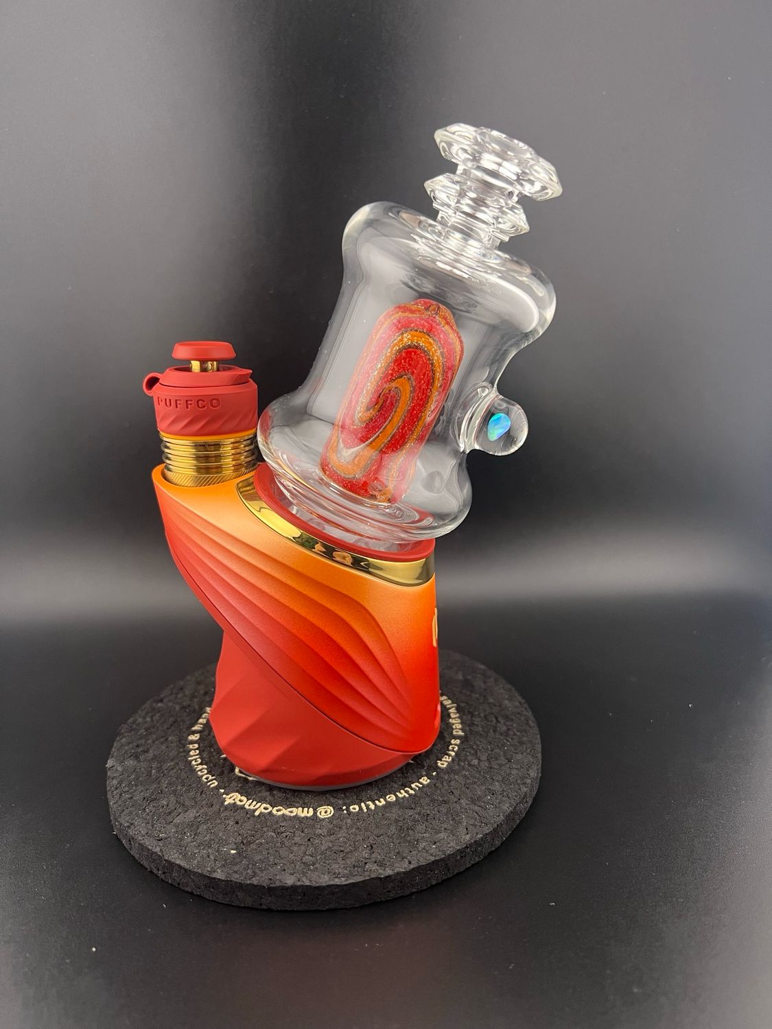 Moonboot710 Dichroic 3 Hole Chugger With Opal Accent