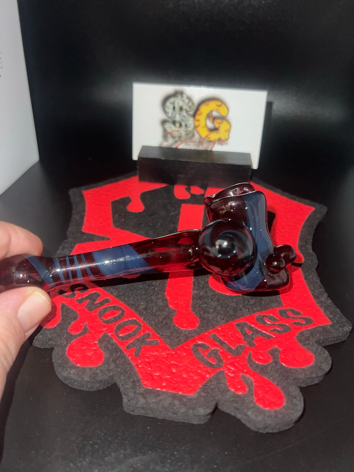 Snook Glass Hammer Red Elvis/Galaxy