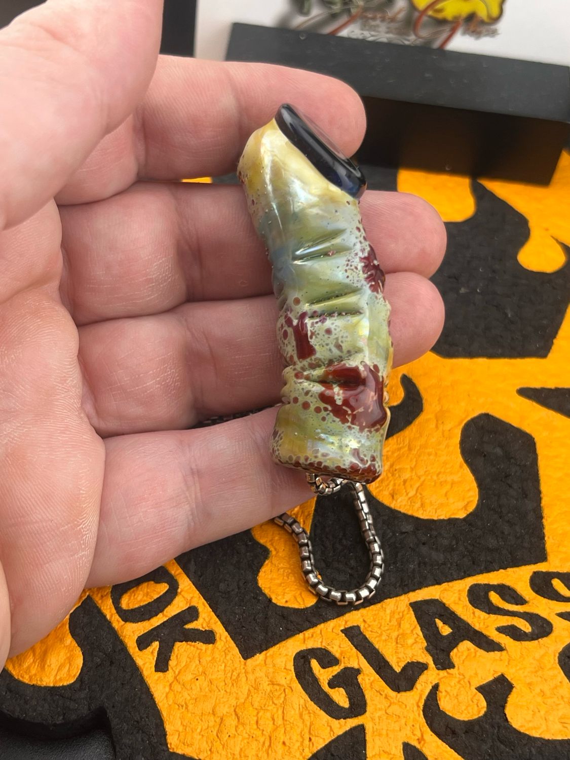 Snook Glass Zombie Finger Pendant