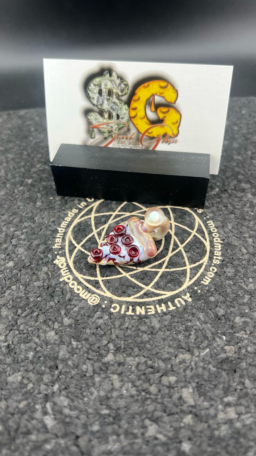 Snook Glass Pizza 🍕 Pendant With Opal Accent