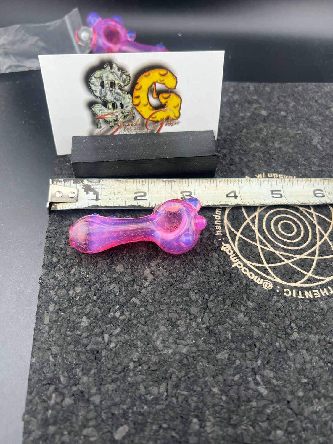 Snook Glass Telemagenta Crushed Opal Mini Spoon