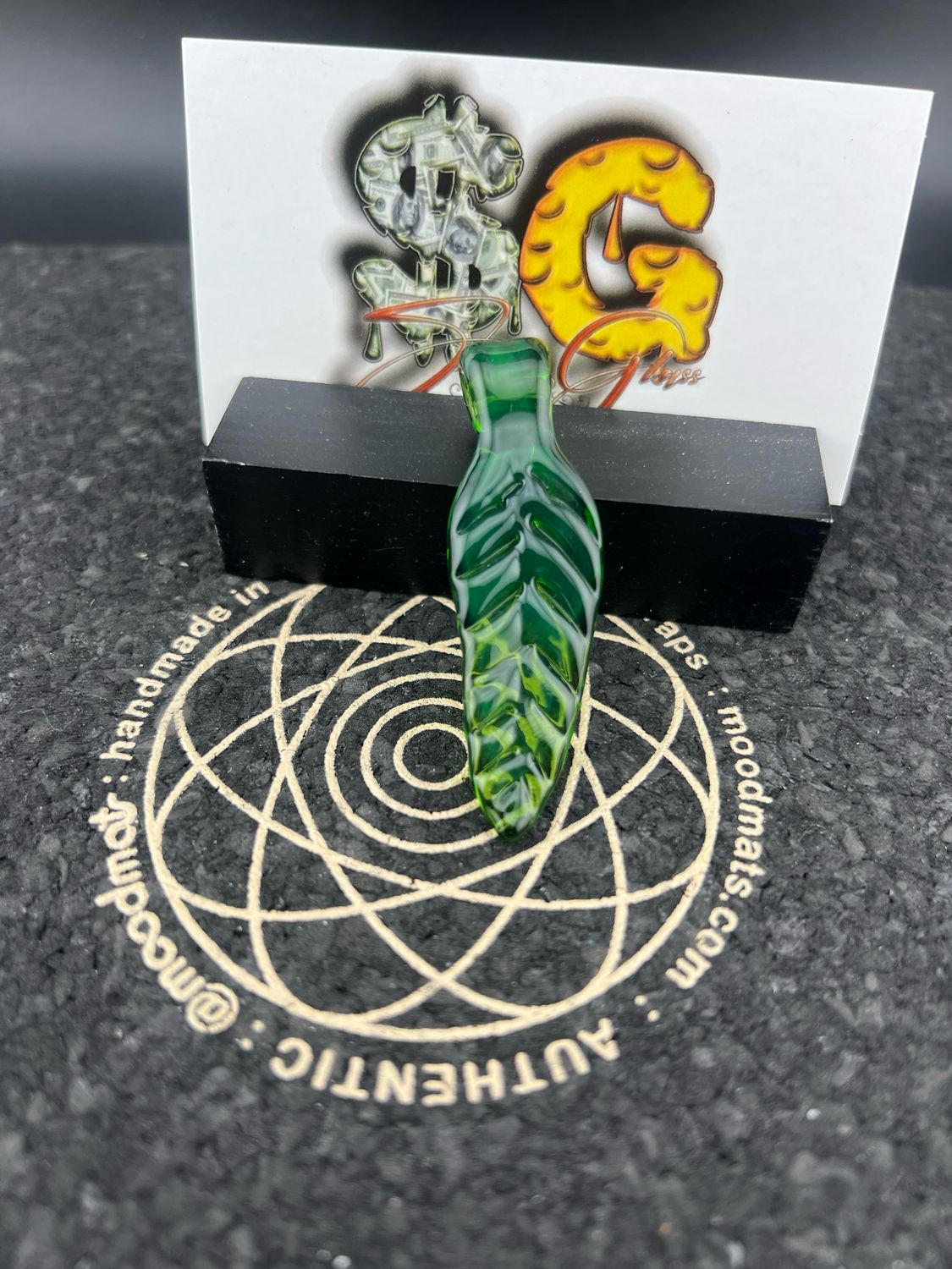 Snook Glass Leaf Pendant