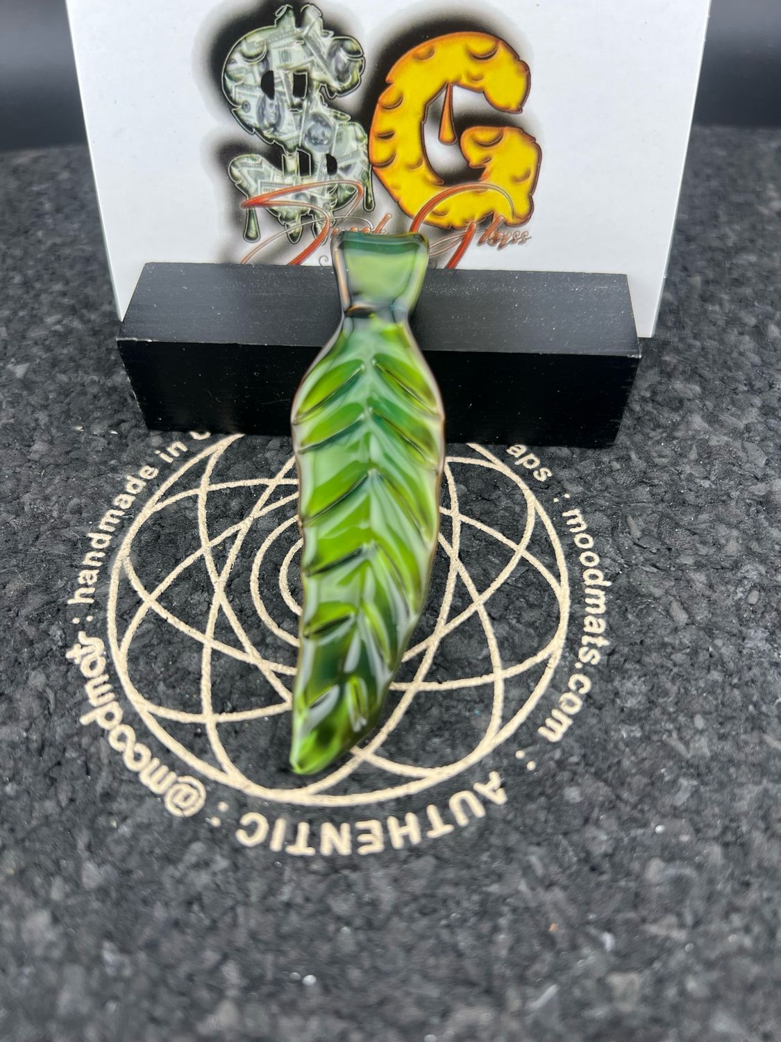 Snook Glass Leaf Pendant