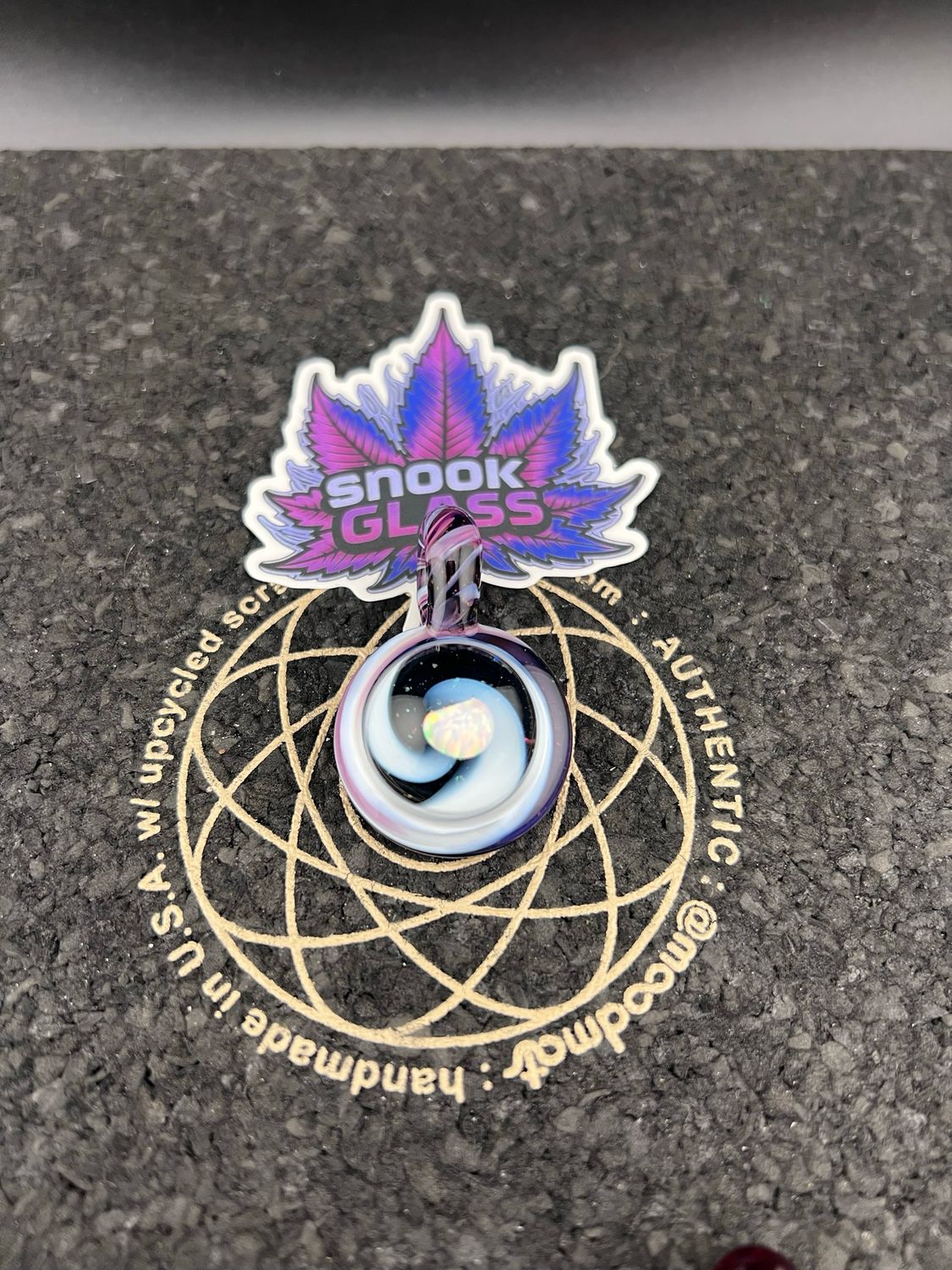 Snook Glass Floating Opal Pendant