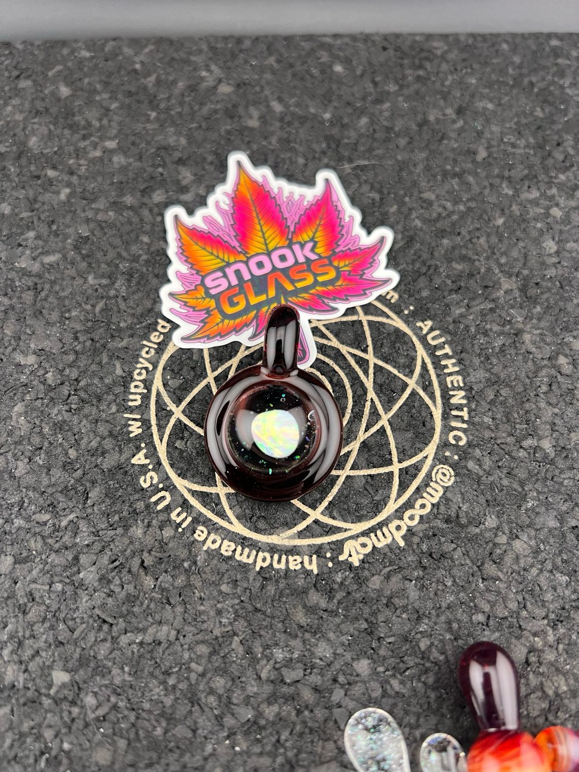 Snook Glass Floating Opal Pendant