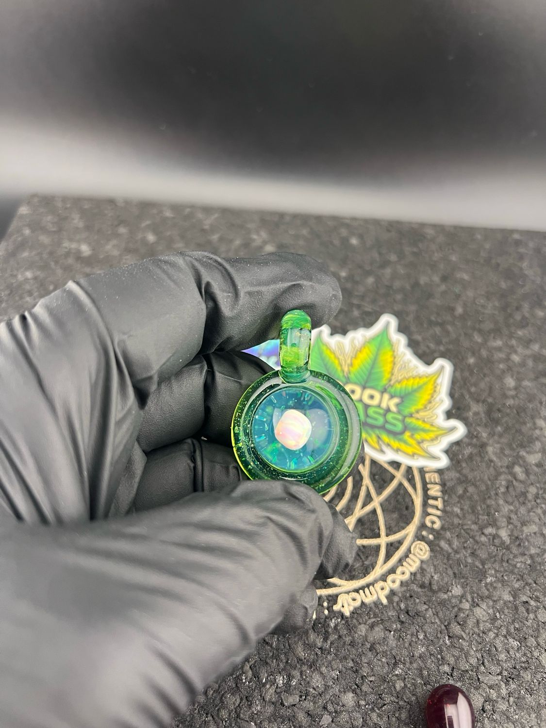 Snook Glass Floating Opal Pendant