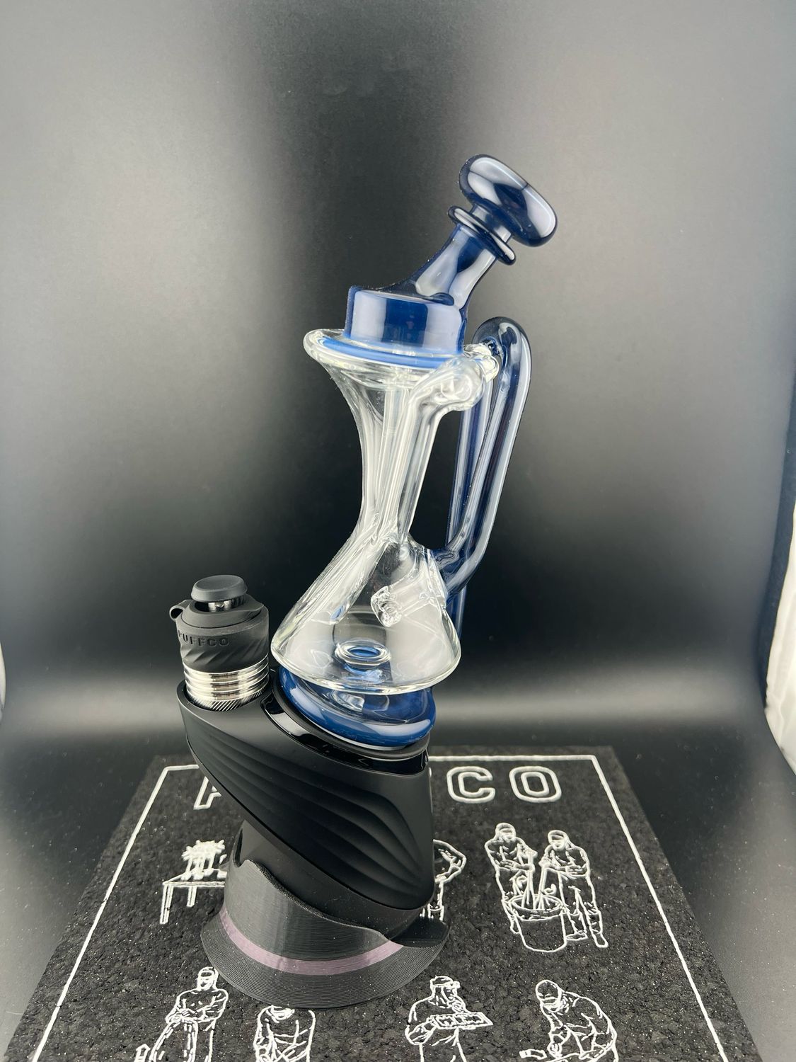 Sandalz Glass Puffco Vortex Chamber. Double Uptake Recycler